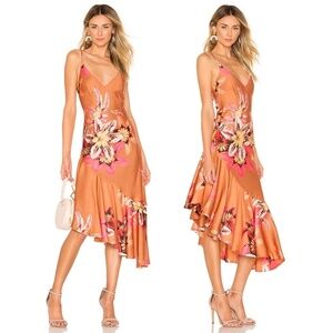 PATBO x REVOLVE | Chic Floral Carmen Ruffle Slip Dress in Floral Print | Size 4